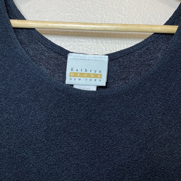 KATHRYN DEENE NEW YORK - BLACK SLEEVELESS KNEE LENGTH SHEATH DRESS - Picture 8 of 16